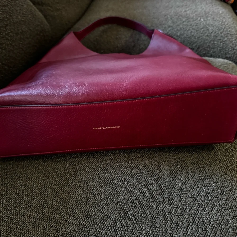 Coach Brooklyn 39 Deep Burgundy/Dark Ruby Leather Shoulder Bag - Picture 2 of 3